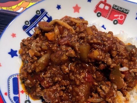 茄子とハチミツの挽肉カレー